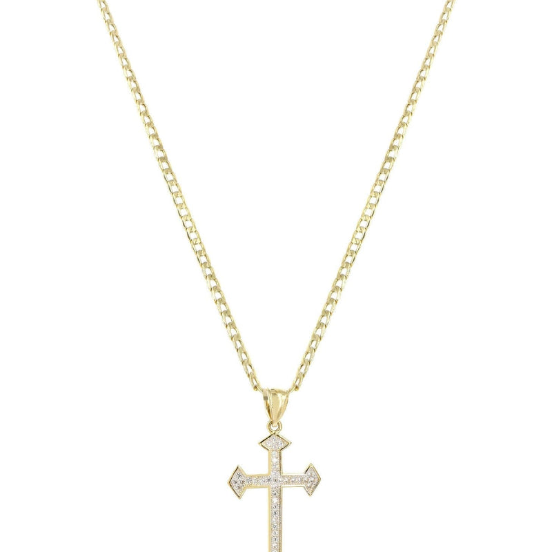 10K Gold Cross Necklace For Men | 6.23 Grams