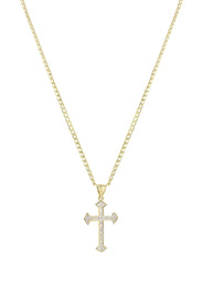 10K Gold Cross Necklace For Men | 6.23 Grams