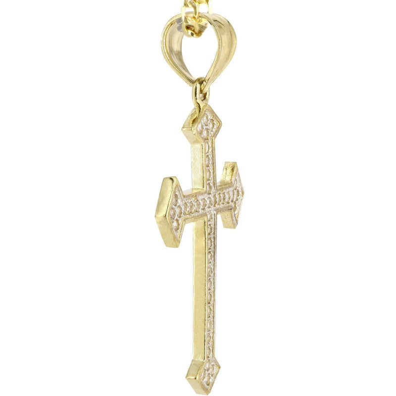 10K Gold Cross Necklace For Men | 6.23 Grams