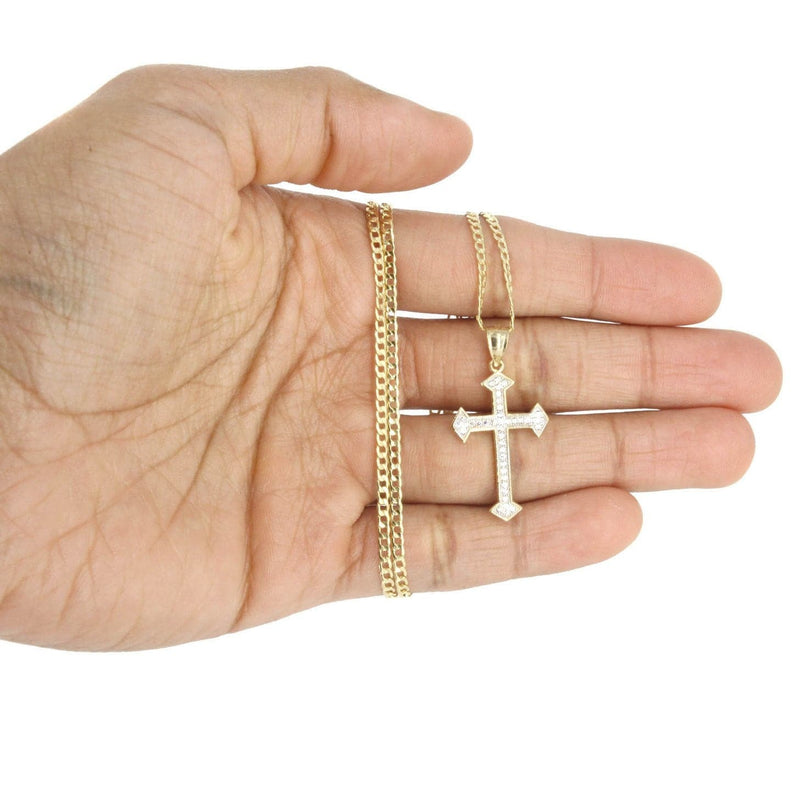 10K Gold Cross Necklace For Men | 6.23 Grams