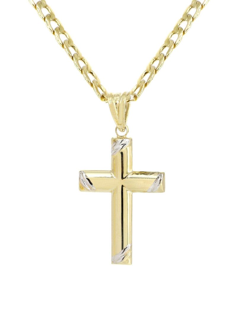 10K Gold Cross  Necklace For Men | 5.55 Grams
