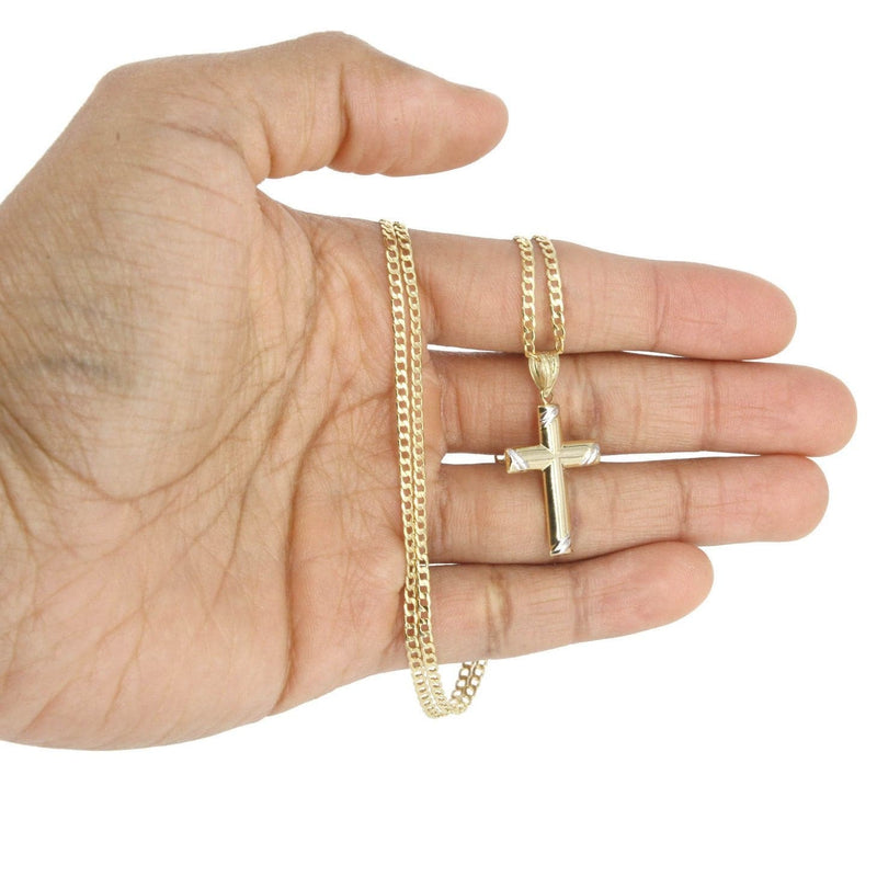 10K Gold Cross  Necklace For Men | 5.55 Grams