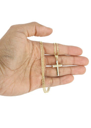 10K Gold Cross  Necklace For Men | 5.55 Grams