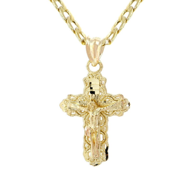 10K Gold Crucifix / Cross  Necklace For Men | 5.8 Grams