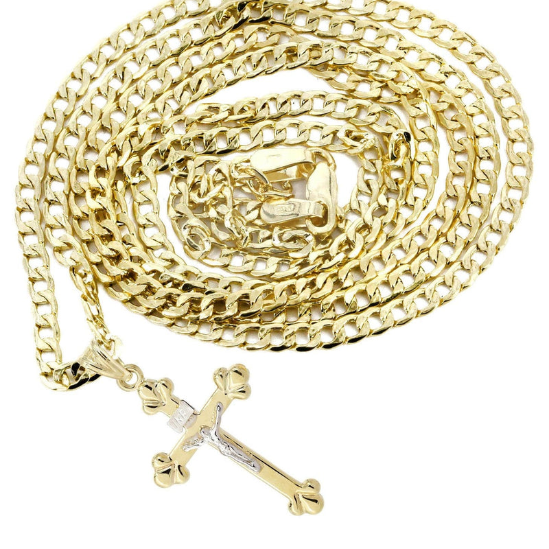 10K Gold Crucifix / Cross  Necklace For Men | 5.3 Grams