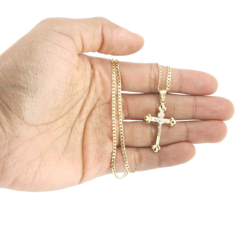 10K Gold Crucifix / Cross  Necklace For Men | 5.3 Grams