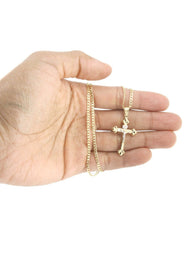 10K Gold Crucifix / Cross  Necklace For Men | 5.3 Grams