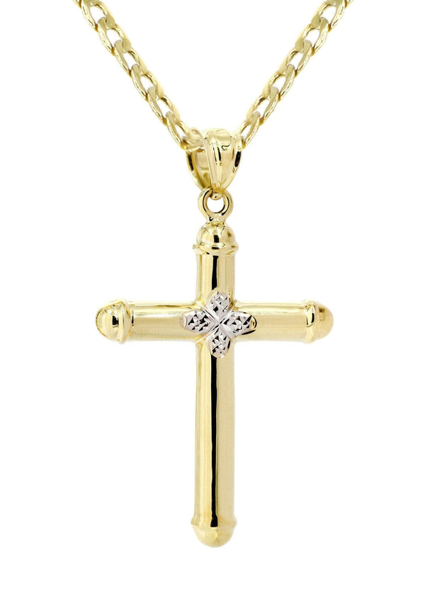 10K Gold Cross  Necklace For Men | 5.12 Grams