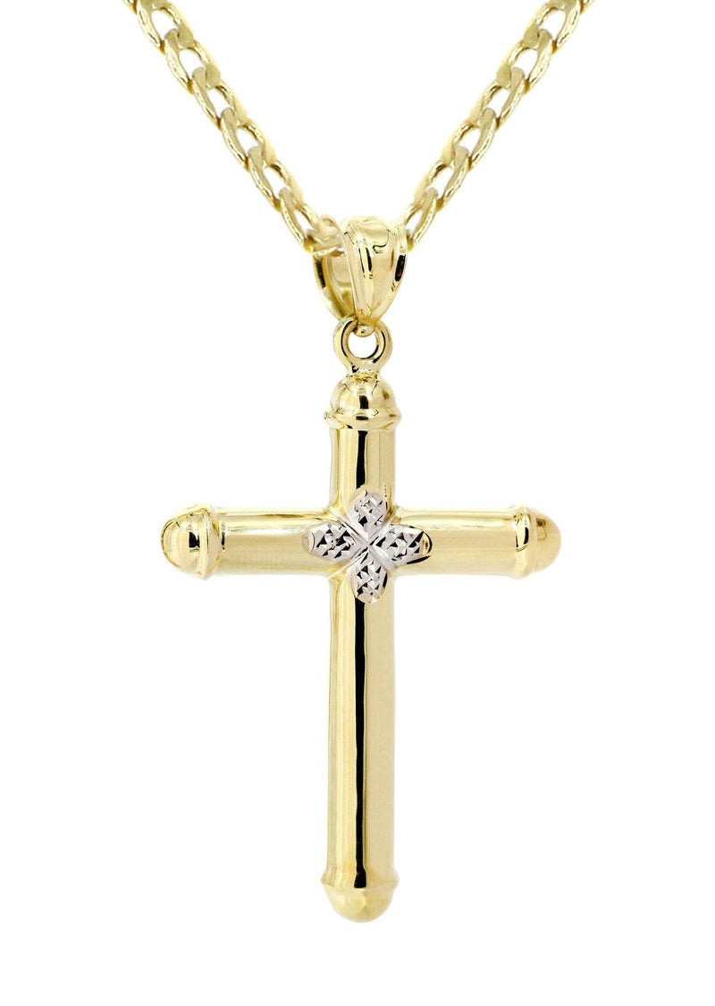 10K Gold Cross  Necklace For Men | 5.12 Grams