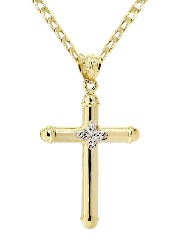 10K Gold Cross  Necklace For Men | 5.12 Grams