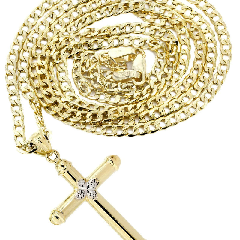 10K Gold Cross  Necklace For Men | 5.12 Grams