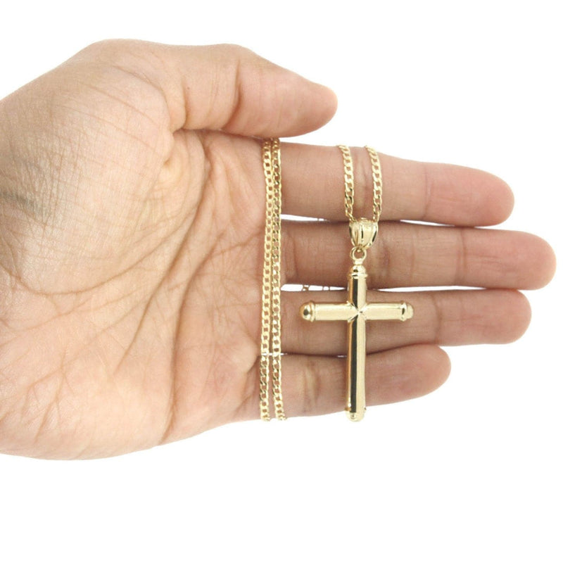 10K Gold Cross  Necklace For Men | 5.12 Grams