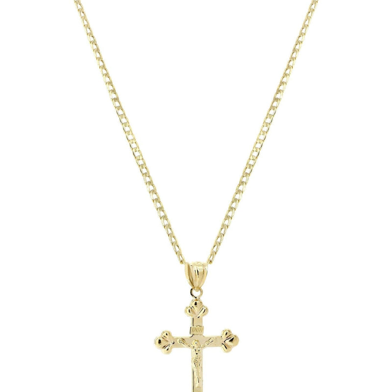 10K Gold Crucifix / Cross  Necklace For Men | 5 Grams