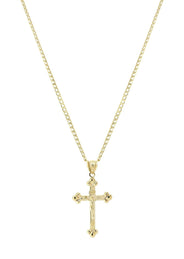 10K Gold Crucifix / Cross  Necklace For Men | 5 Grams