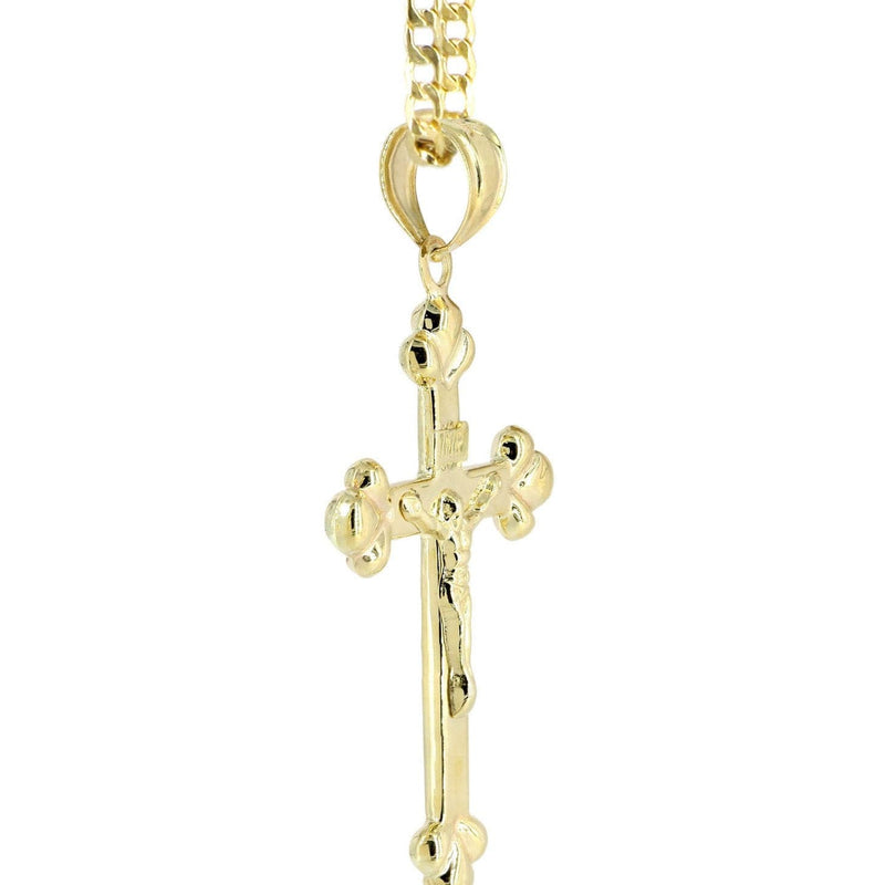 10K Gold Crucifix / Cross  Necklace For Men | 5 Grams