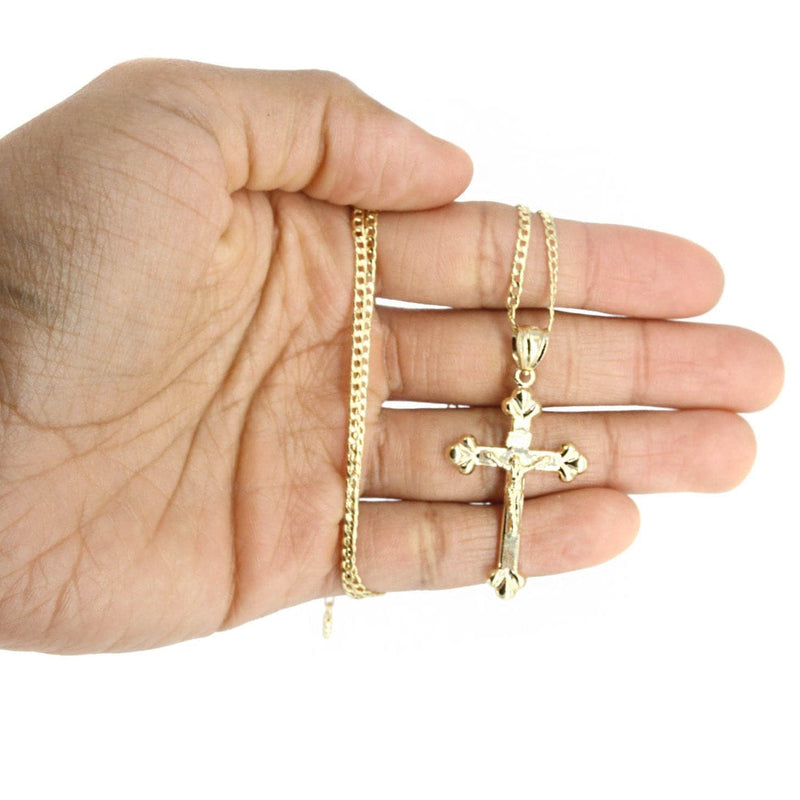 10K Gold Crucifix / Cross  Necklace For Men | 5 Grams
