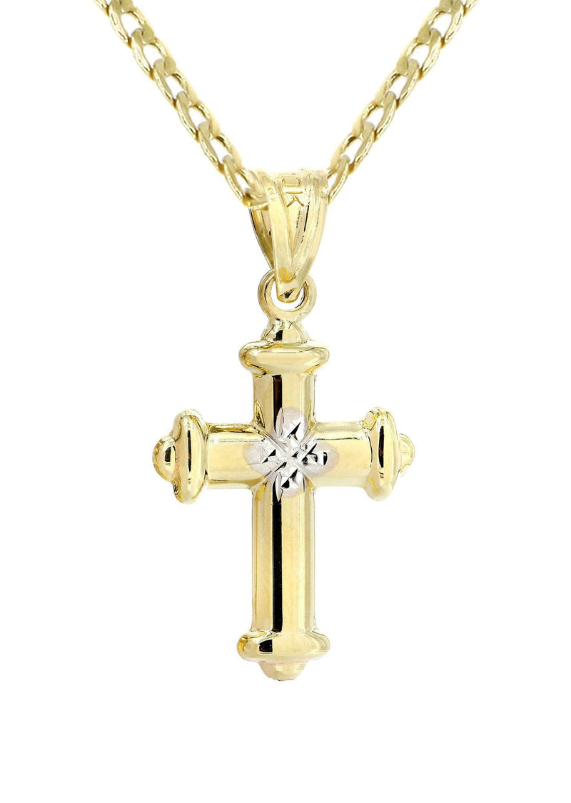 10K Gold Cross  Necklace For Men | 5.2 Grams