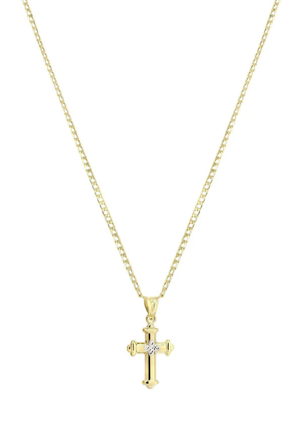 10K Gold Crucifix / Cross Necklace For Men | 3.1 Grams