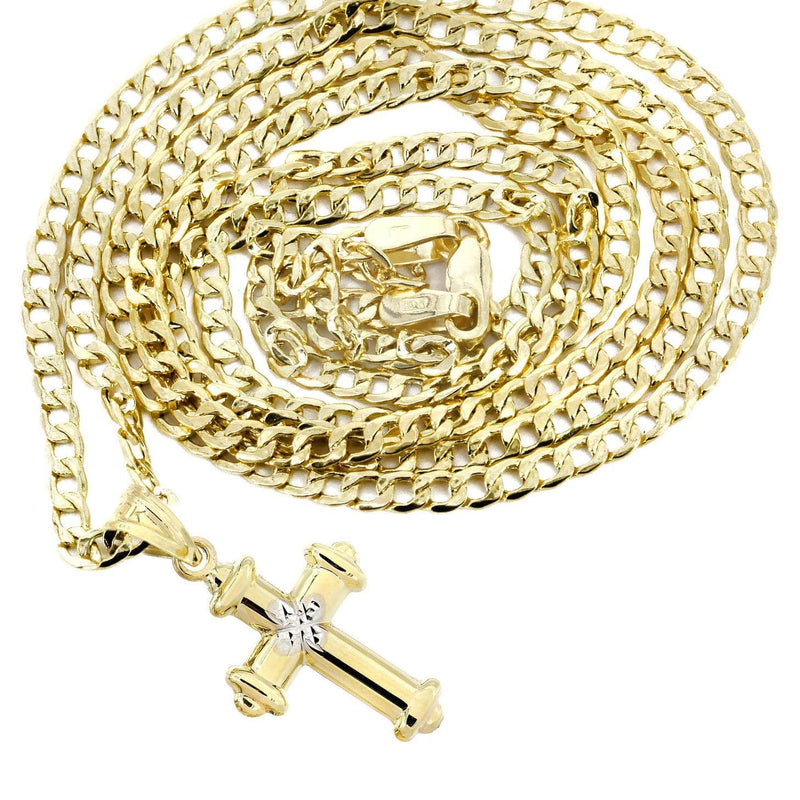 10K Gold Cross  Necklace For Men | 5.2 Grams
