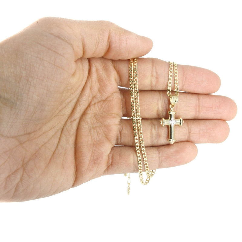 10K Gold Cross  Necklace For Men | 5.2 Grams