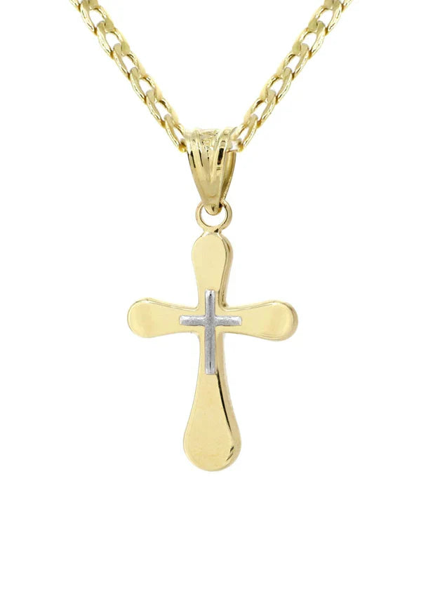 10K Gold Crucifix / Cross Necklace For Men | 3.4 Grams