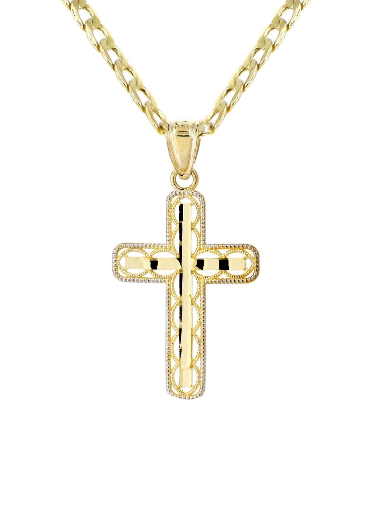 10K Gold Cross  Necklace For Men | 5.13 Grams