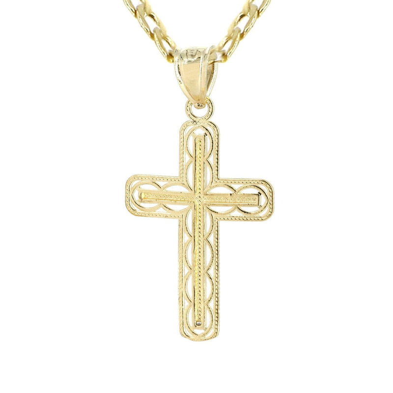 10K Gold Cross  Necklace For Men | 5.13 Grams