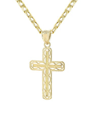 10K Gold Cross  Necklace For Men | 5.13 Grams