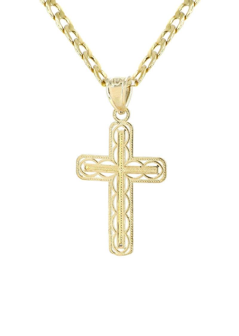 10K Gold Cross  Necklace For Men | 5.13 Grams