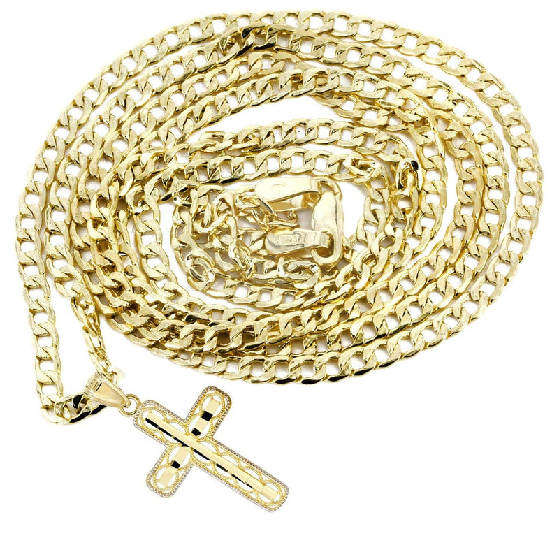 10K Gold Cross  Necklace For Men | 5.13 Grams