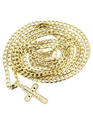 10K Gold Cross  Necklace For Men | 5.13 Grams