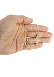 10K Gold Cross  Necklace For Men | 5.13 Grams