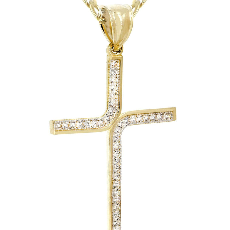 10K Gold Cross Necklace For Men | 6.18 Grams