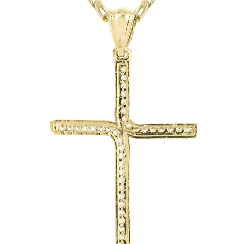 10K Gold Cross Necklace For Men | 6.18 Grams
