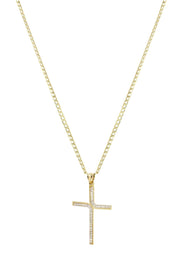 10K Gold Cross Necklace For Men | 6.18 Grams
