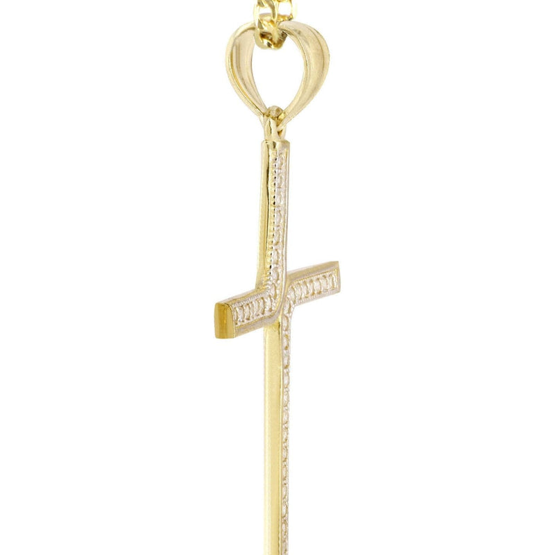 10K Gold Cross Necklace For Men | 6.18 Grams