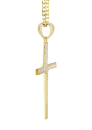 10K Gold Cross Necklace For Men | 6.18 Grams