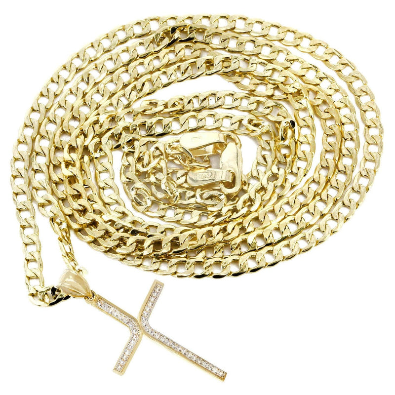 10K Gold Cross Necklace For Men | 6.18 Grams