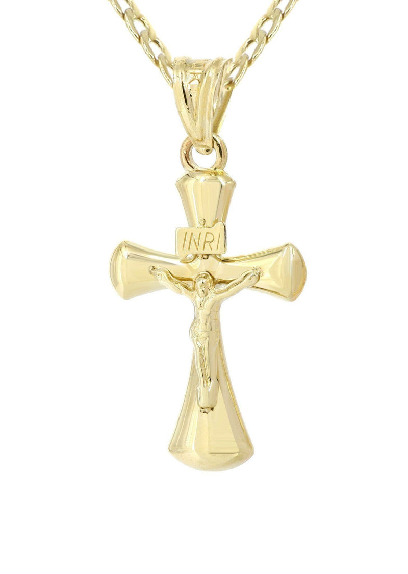 10K Gold Crucifix / Cross  Necklace For Men | 5.66 Grams