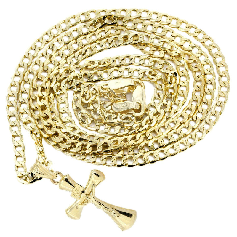 10K Gold Crucifix / Cross  Necklace For Men | 5.66 Grams
