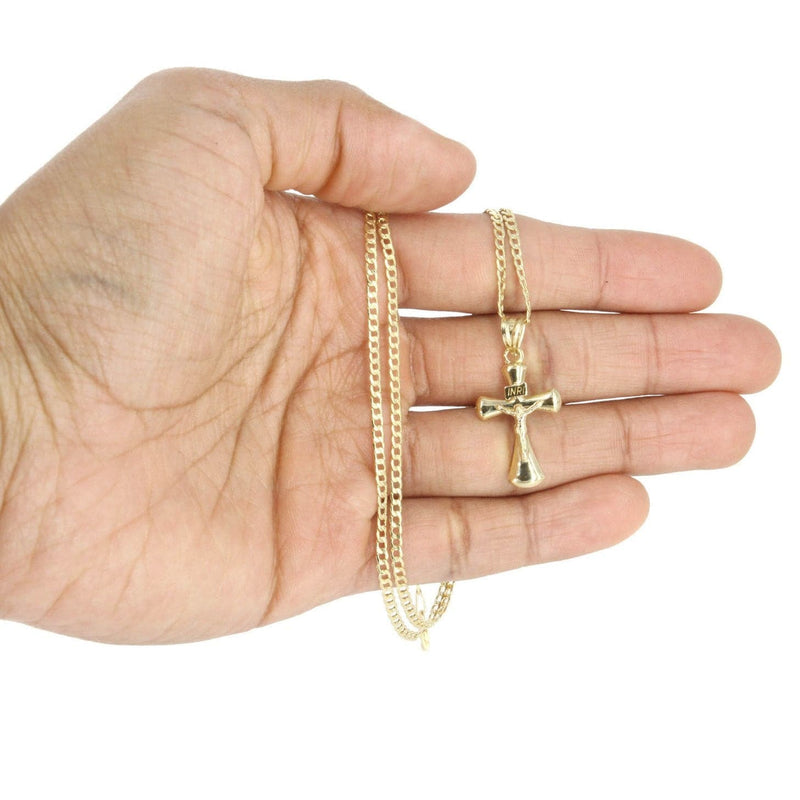 10K Gold Crucifix / Cross  Necklace For Men | 5.66 Grams