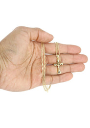 10K Gold Crucifix / Cross  Necklace For Men | 5.66 Grams
