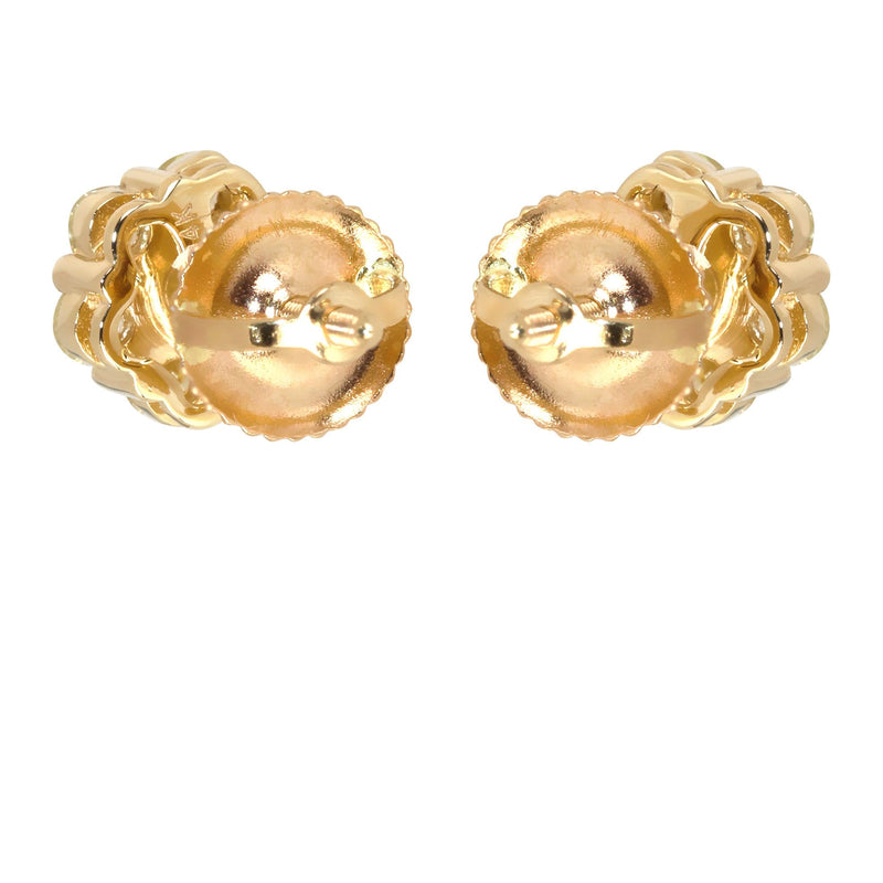 Mens Stud Diamond Earrings | 0.87 Carats 14K Yellow Gold