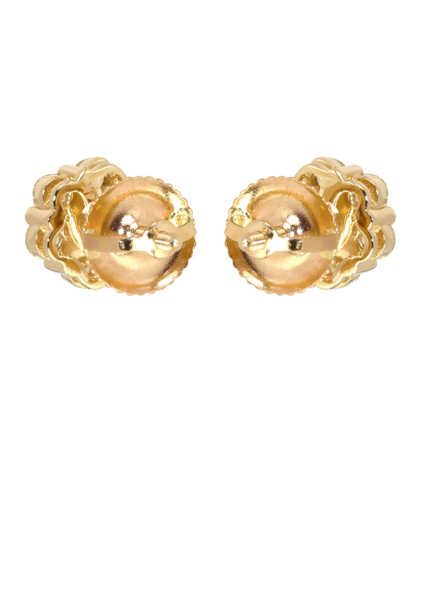 Mens Stud Diamond Earrings | 0.87 Carats 14K Yellow Gold