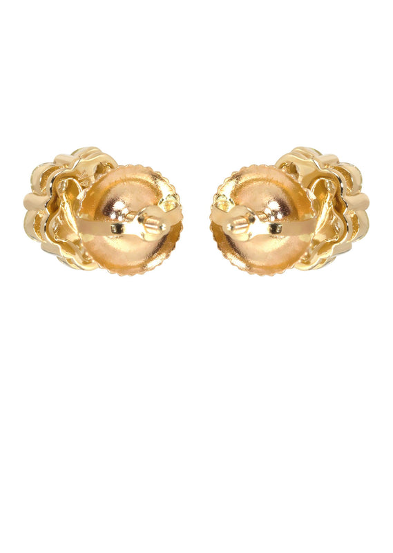 Mens Stud Diamond Earrings | 0.87 Carats 14K Yellow Gold