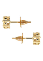 Mens Stud Diamond Earrings | 0.87 Carats 14K Yellow Gold