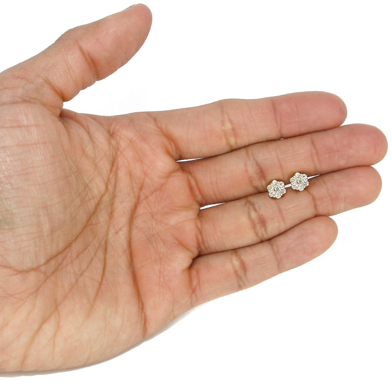 Mens Stud Diamond Earrings | 0.87 Carats 14K Yellow Gold