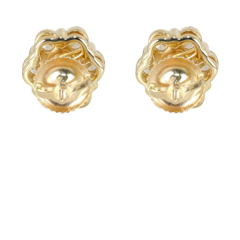 Mens Stud Diamond Earrings | 1.7 Carats 14K Yellow Gold