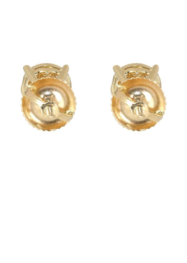 Mens Stud Diamond Earrings | 0.45 Carats 14K Yellow Gold