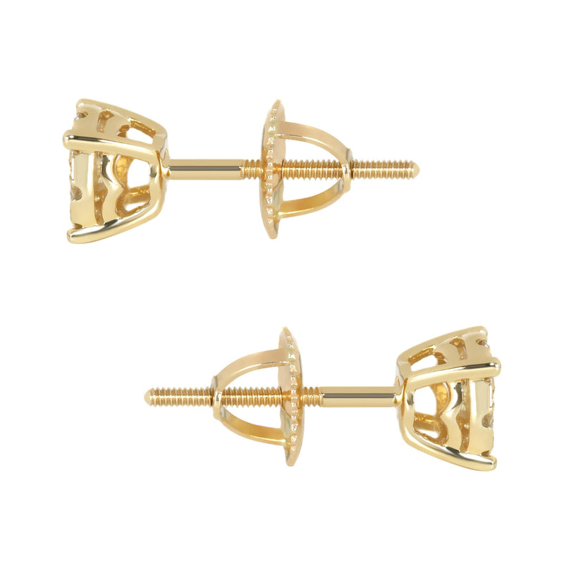 Mens Stud Diamond Earrings | 0.45 Carats 14K Yellow Gold